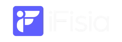 Logo versión blanco de ifisia, software de gestión para clínica de fisioterapia